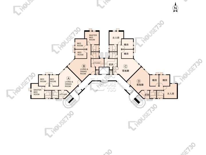 龍珠島花園 平面圖 龍珠島花園 9座 1-3樓 樓層平面圖 - House730