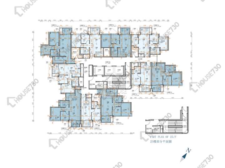 Koko Hills 平面圖 Koko Hills 3B期 Koko Mare 9座 5-12,15-17,19-23,25樓 樓層平面圖 - House730