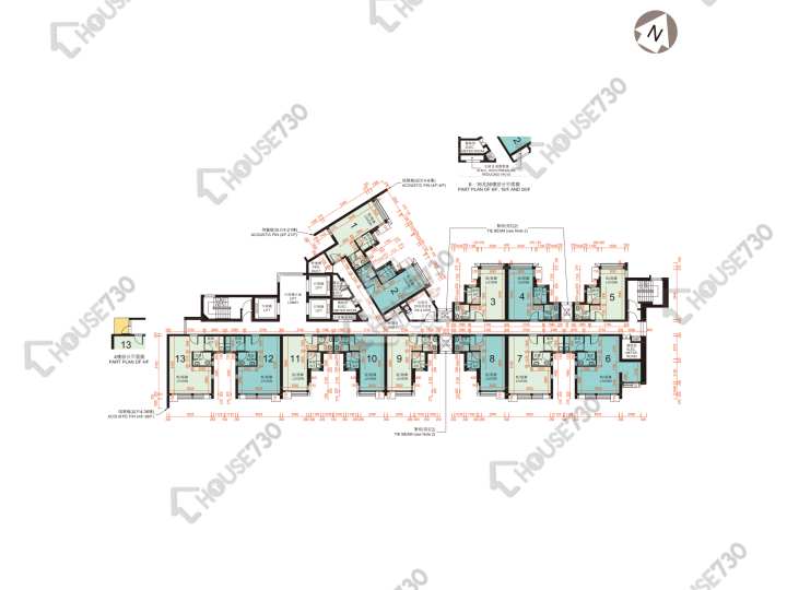 尚文苑 平面圖 尚文苑 4-40樓 樓層平面圖 - House730