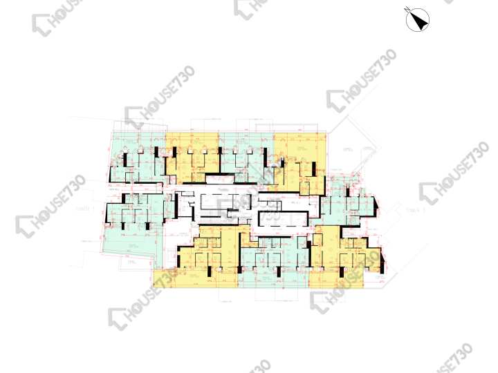 日出康城 平面圖 日出康城 6期 LP6 2座 2樓 樓層平面圖 - House730
