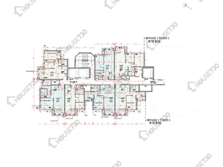柏瓏 平面圖 柏瓏 1A期 柏瓏 I 2座 2-3,5-12,15-18,19樓 樓層平面圖 - House730