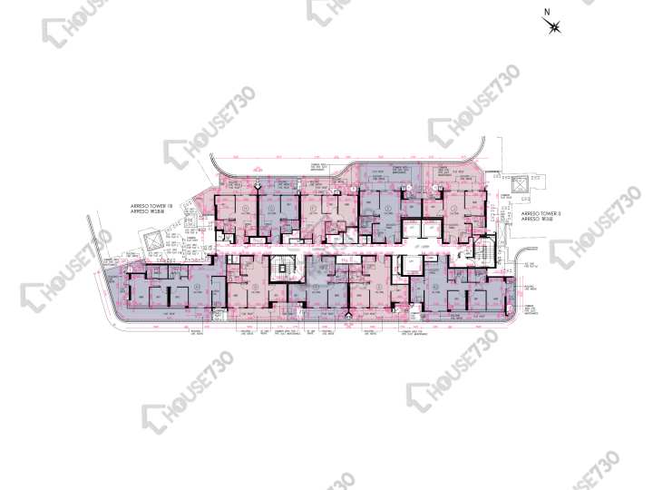 Novo Land 平面圖 Novo Land 2B期 Arreso 2座 2樓 樓層平面圖 - House730