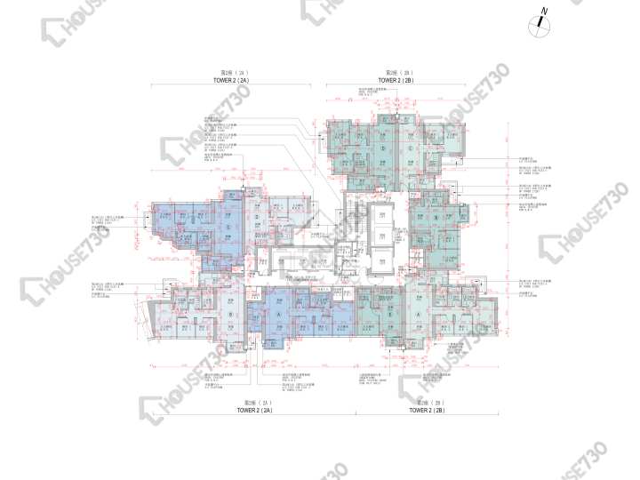 日出康城 平面圖 日出康城 9期B Grand Marini 2座 (2A) 56-63,65-68,69樓 樓層平面圖 - House730