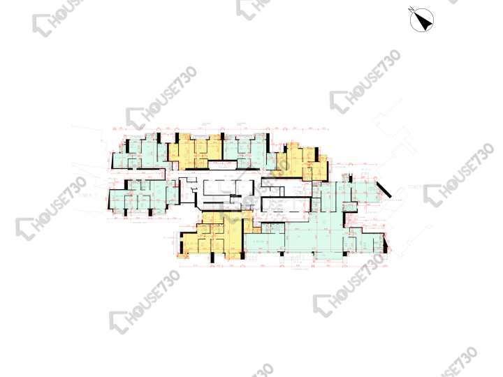 日出康城 平面圖 日出康城 6期 LP6 2座 59樓 樓層平面圖 - House730