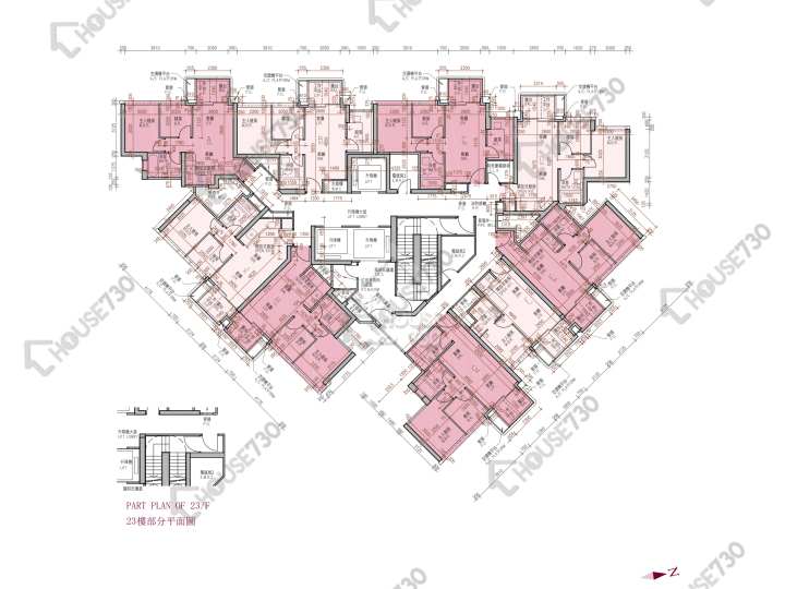 Koko Hills 平面圖 Koko Hills 3A期 Koko Rosso 7座 2-3,5-12,15-22,23樓 樓層平面圖 - House730