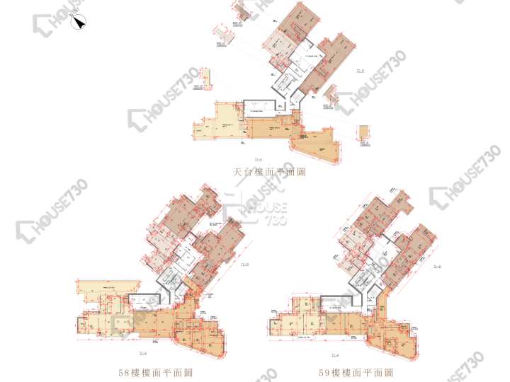 日出康城 平面圖 日出康城 10期 LP10 2座 (2A) 58樓 樓層平面圖 - House730
