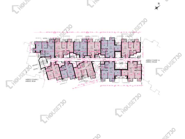 Novo Land 平面圖 Novo Land 2B期 Arreso 1B座 29-33樓 樓層平面圖 - House730