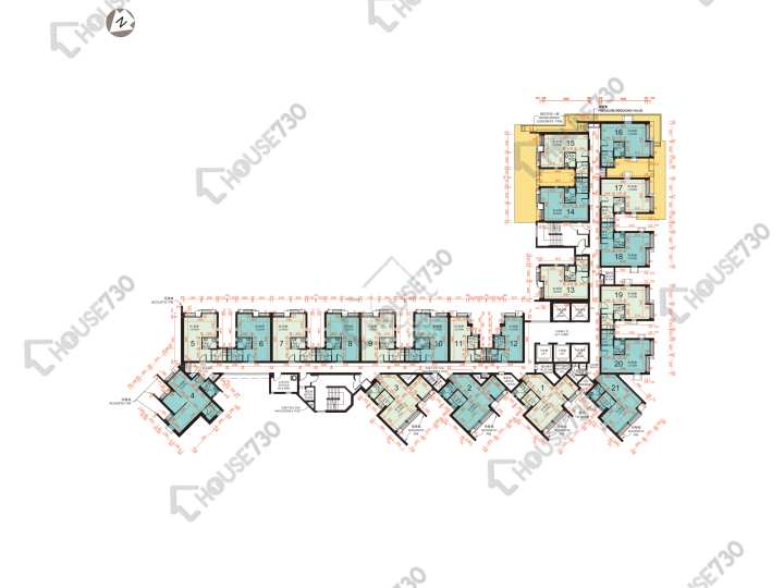 凱德苑 平面圖 凱德苑 4樓 樓層平面圖 - House730
