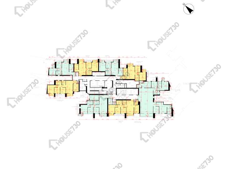 日出康城 平面圖 日出康城 6期 LP6 2座 42-43,45-53,55-57,58樓 樓層平面圖 - House730