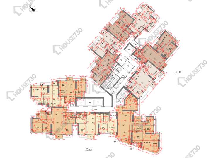 日出康城 平面圖 日出康城 10期 LP10 2座 (2A) 43,45-49,50樓 樓層平面圖 - House730