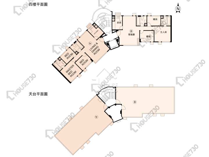龍珠島花園 平面圖 龍珠島花園 2座 4樓 樓層平面圖 - House730