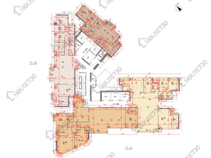 日出康城 平面圖 日出康城 10期 LP10 1座 (1A) 52樓 樓層平面圖 - House730