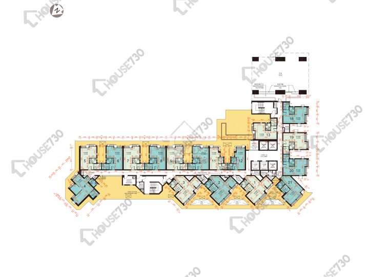 凱德苑 平面圖 凱德苑 2樓 樓層平面圖 - House730