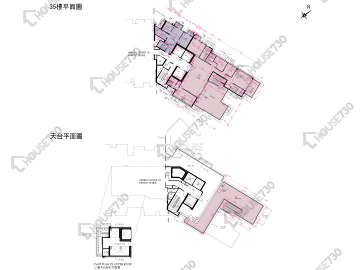 Novo Land 平面圖 Novo Land 2B期 Arreso 1A座 35樓 樓層平面圖 - House730