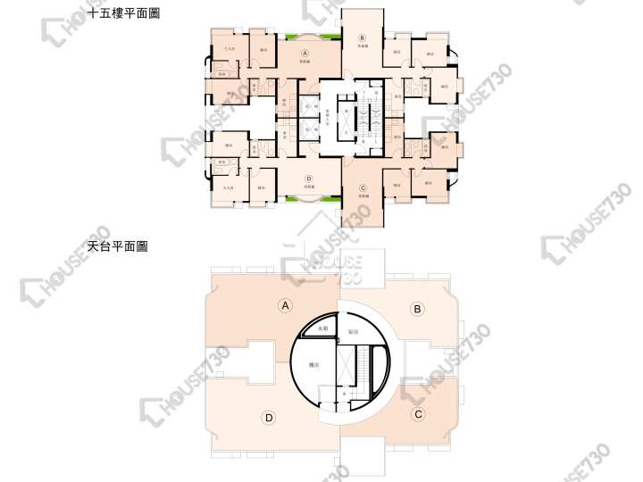 瑜翠園 平面圖 瑜翠園 6座 15樓 樓層平面圖 - House730