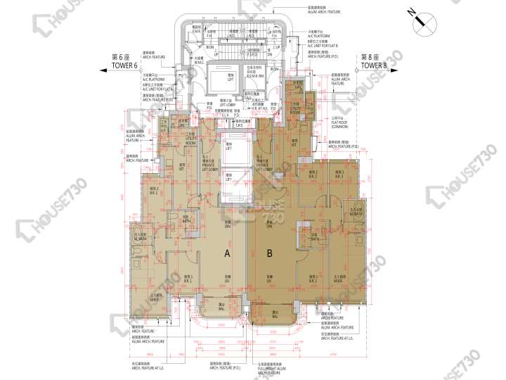 天瀧 平面圖 天瀧 7座 5樓 樓層平面圖 - House730