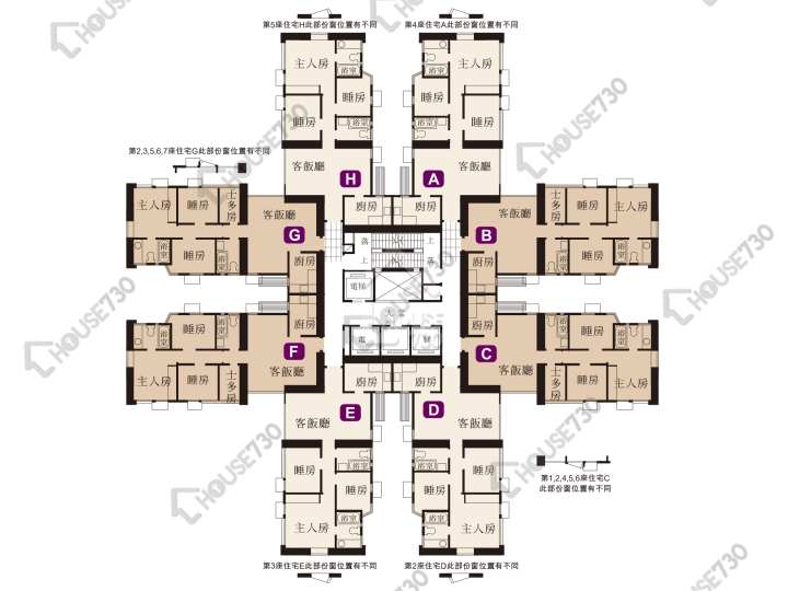 麗城花園 平面圖 麗城花園 3期 1座 2-41樓 樓層平面圖 - House730
