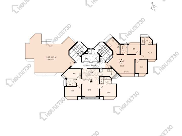 碧翠花園 平面圖 碧翠花園 21座 13樓 樓層平面圖 - House730