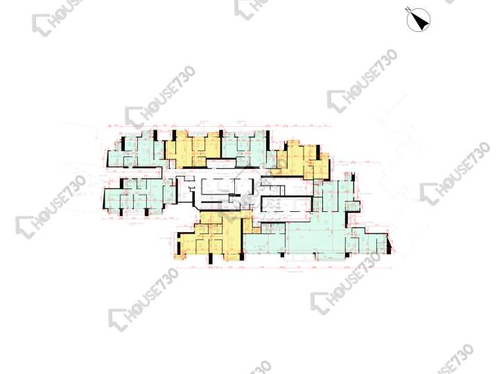 日出康城 平面圖 日出康城 6期 LP6 2座 60-63樓 樓層平面圖 - House730