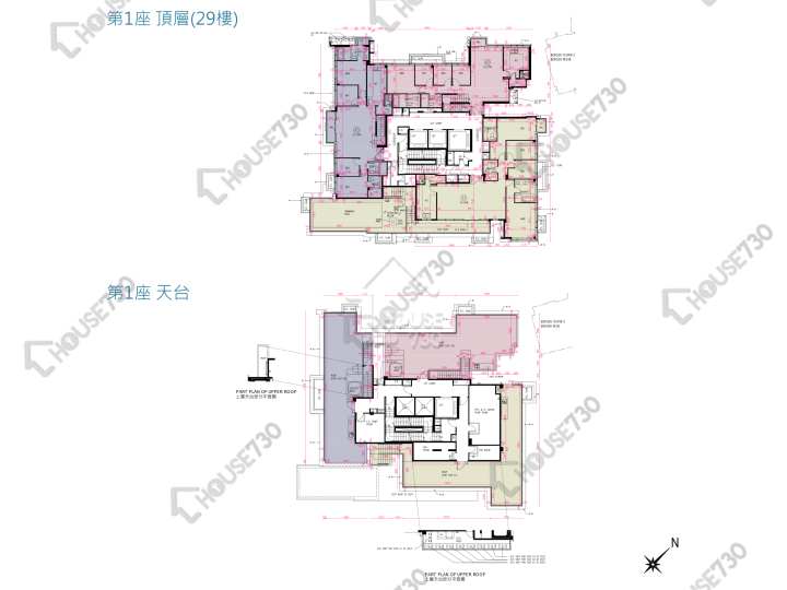 Novo Land 平面圖 Novo Land 1B期 Bergen 1座 29樓 樓層平面圖 - House730