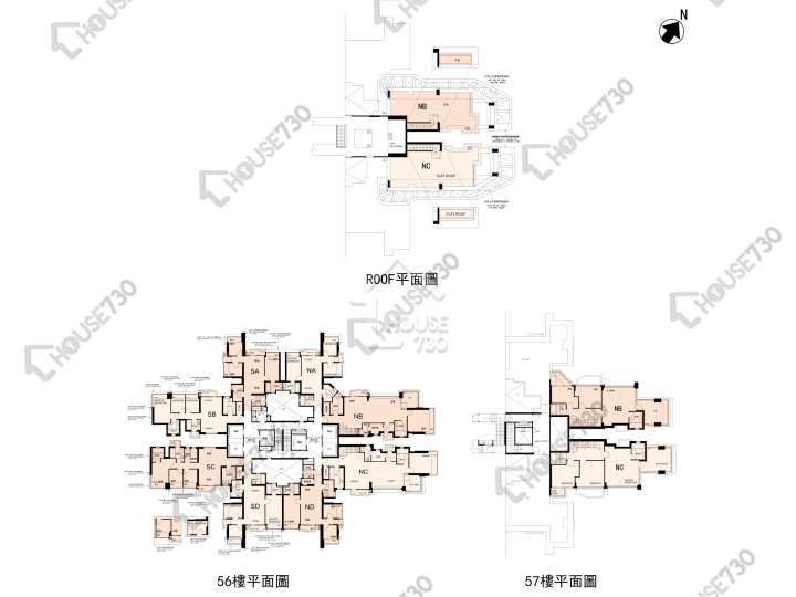名城 平面圖 名城 3期 盛世 5座 56樓 樓層平面圖 - House730