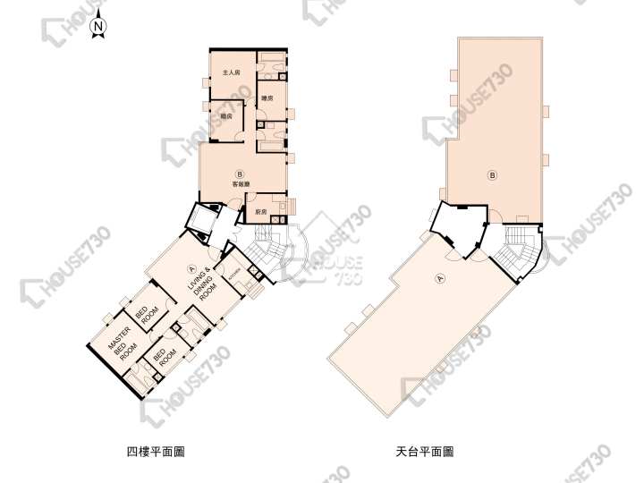 龍珠島花園 平面圖 龍珠島花園 5座 4樓 樓層平面圖 - House730