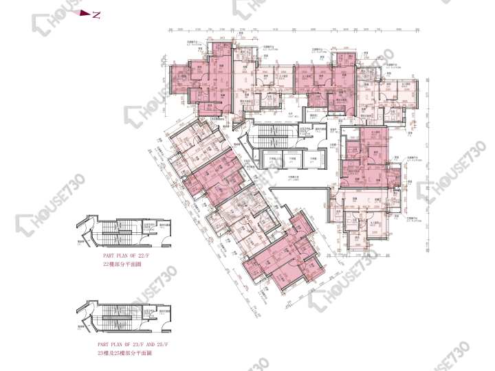 Koko Hills 平面圖 Koko Hills 3A期 Koko Rosso 6座 5-12,15-17,19-22,23樓 樓層平面圖 - House730