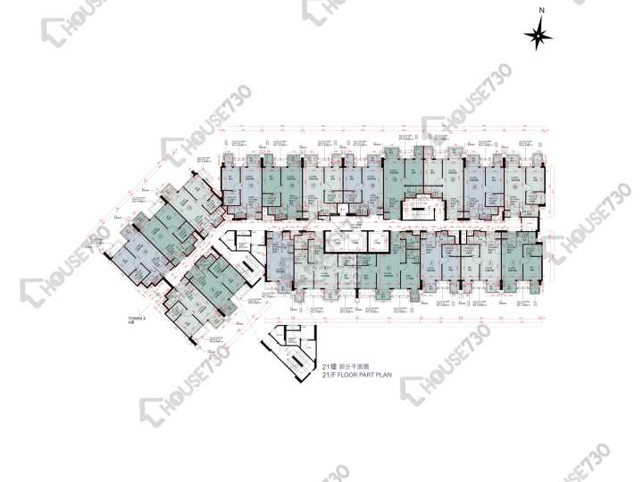 One Innovale 平面圖 One Innovale 1期 B座 9-12,15-20,21樓 樓層平面圖 - House730
