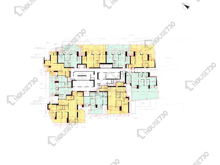 日出康城 平面圖 日出康城 6期 LP6 1座 2樓 樓層平面圖 - House730