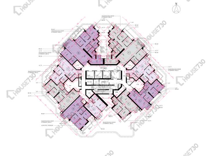The Yoho Hub 平面圖 The Yoho Hub B期 2座 6樓 樓層平面圖 - House730