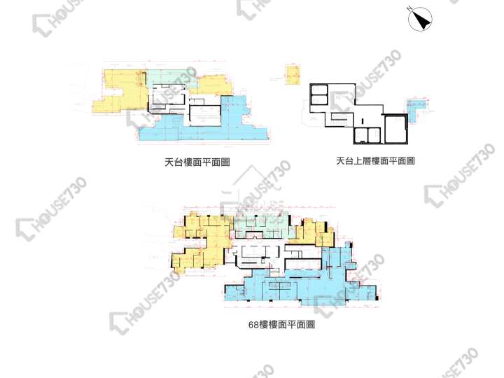日出康城 平面圖 日出康城 6期 LP6 2座 68樓 樓層平面圖 - House730