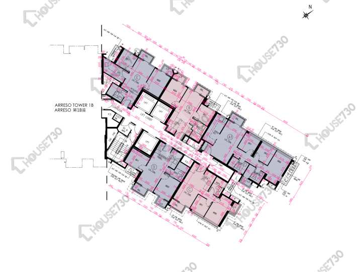 Novo Land 平面圖 Novo Land 2B期 Arreso 1A座 29-33樓 樓層平面圖 - House730