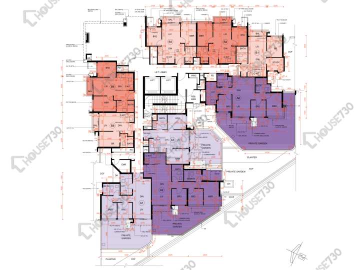 Silicon Hill 平面圖 Silicon Hill 1期 翠景閣 第3座 1樓 樓層平面圖 - House730