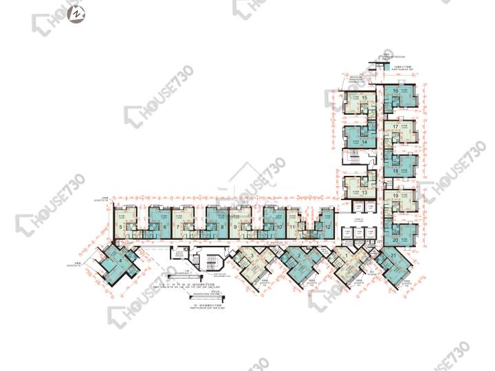 凱德苑 平面圖 凱德苑 5-40樓 樓層平面圖 - House730