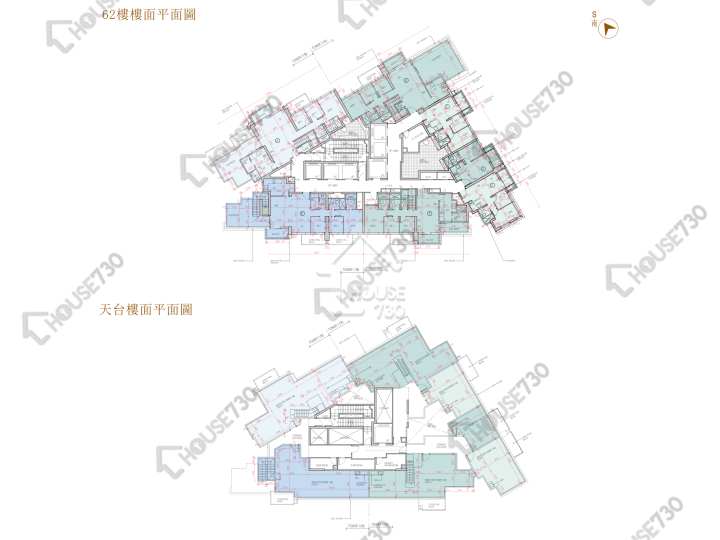 日出康城 平面圖 日出康城 11期B 凱柏峰 I 1座 (1A) 62樓 樓層平面圖 - House730