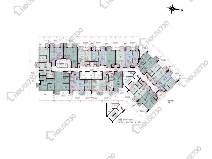One Innovale 平面圖 One Innovale 1期 A座 9-12,15-20,21樓 樓層平面圖 - House730