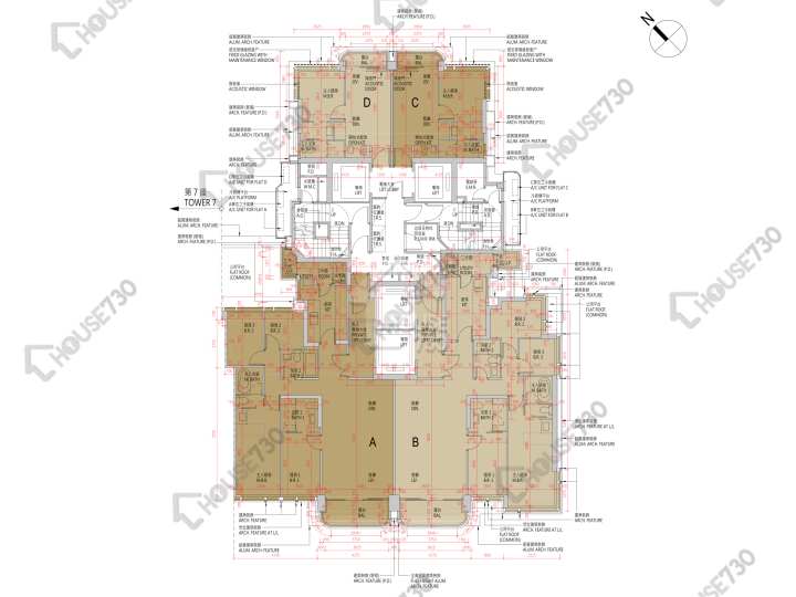 天瀧 平面圖 天瀧 8座 5樓 樓層平面圖 - House730