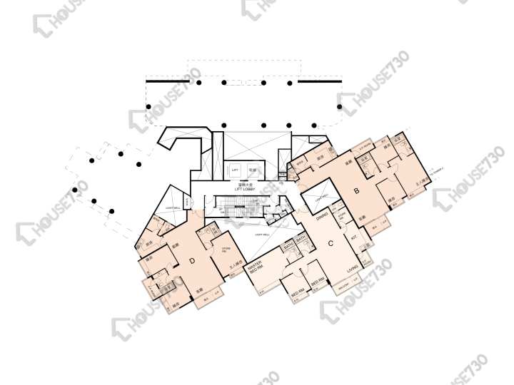 畢架山一號 平面圖 畢架山一號 1期 3座 1樓 樓層平面圖 - House730