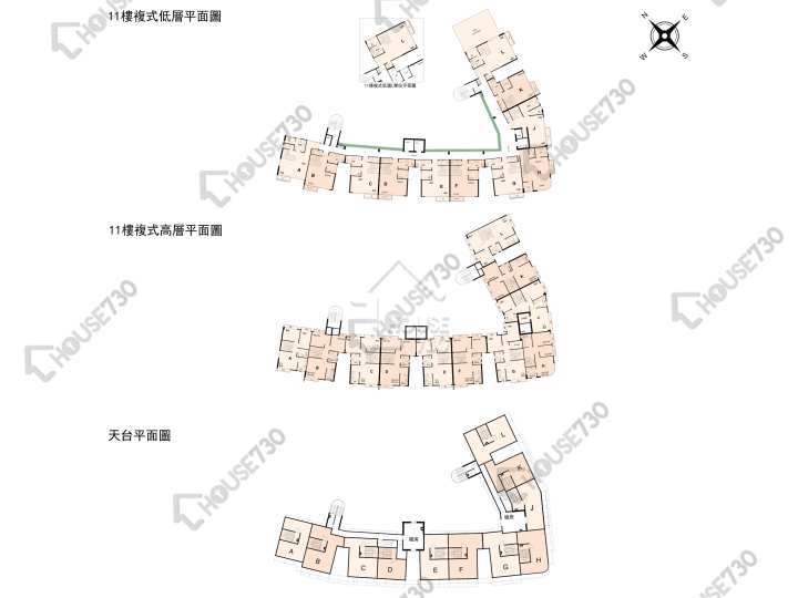愛琴灣 平面圖 愛琴灣 多層大廈 11樓 樓層平面圖 - House730
