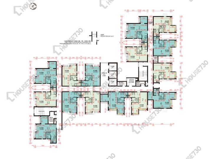 彩興苑 平面圖 彩興苑 B座 (彩薈閣) 2-30樓 樓層平面圖 - House730