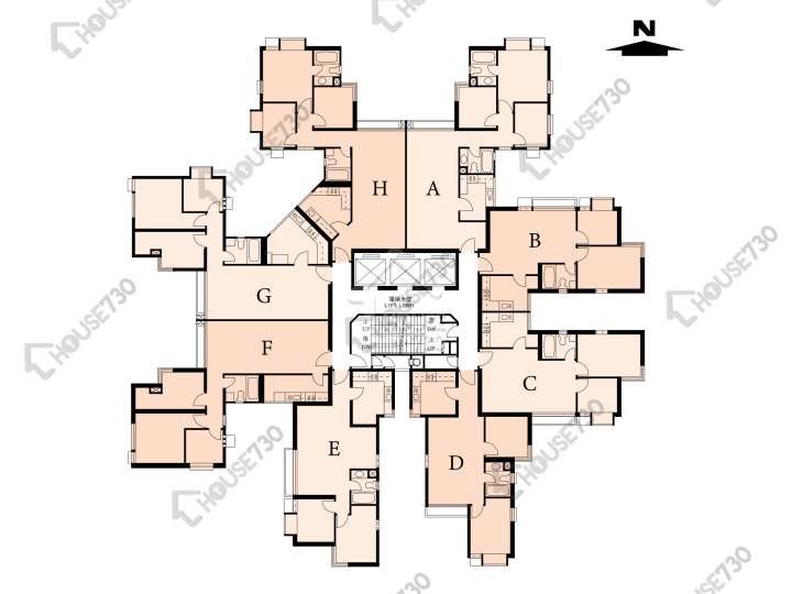 海峯園 平面圖 海峯園 2座(崇峯閣) 22樓 樓層平面圖 - House730