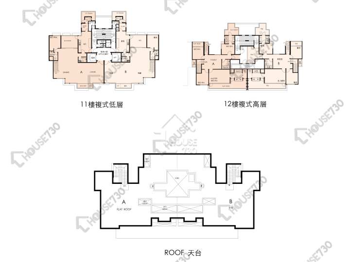 畢架山一號 平面圖 畢架山一號 4期 19座 10樓 樓層平面圖 - House730