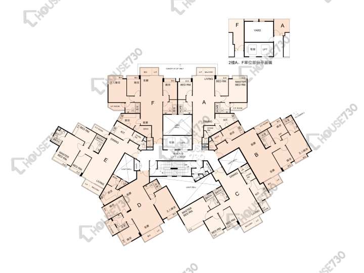畢架山一號 平面圖 畢架山一號 1期 3座 2-3,5,6樓 樓層平面圖 - House730