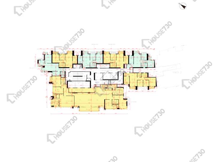 日出康城 平面圖 日出康城 6期 LP6 1座 65-67樓 樓層平面圖 - House730