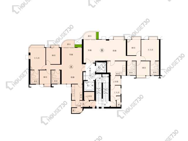 瑜翠園 平面圖 瑜翠園 1座 1-13樓 樓層平面圖 - House730