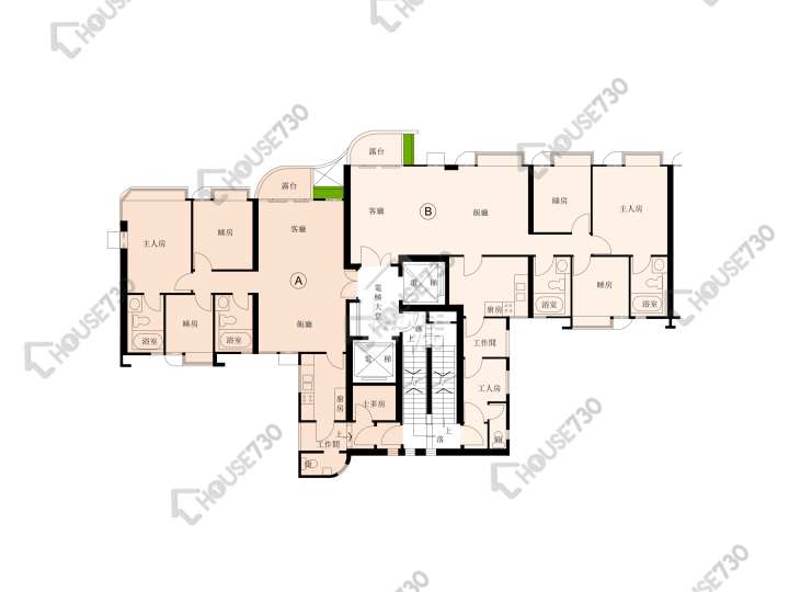 瑜翠園 平面圖 瑜翠園 1座 1-13樓 樓層平面圖 - House730