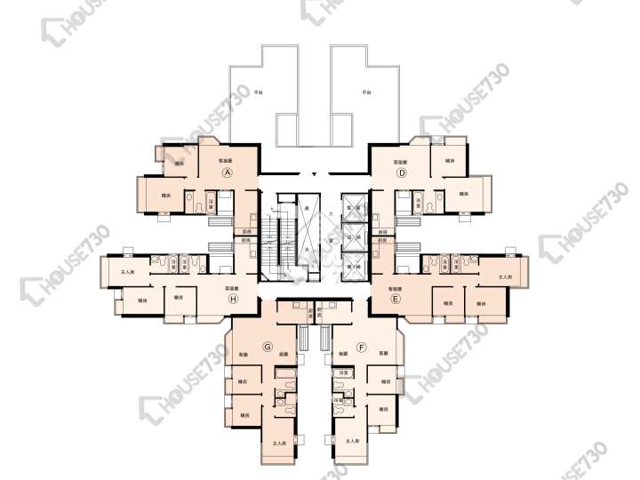 濱景花園 平面圖 濱景花園 5座 29樓 樓層平面圖 - House730