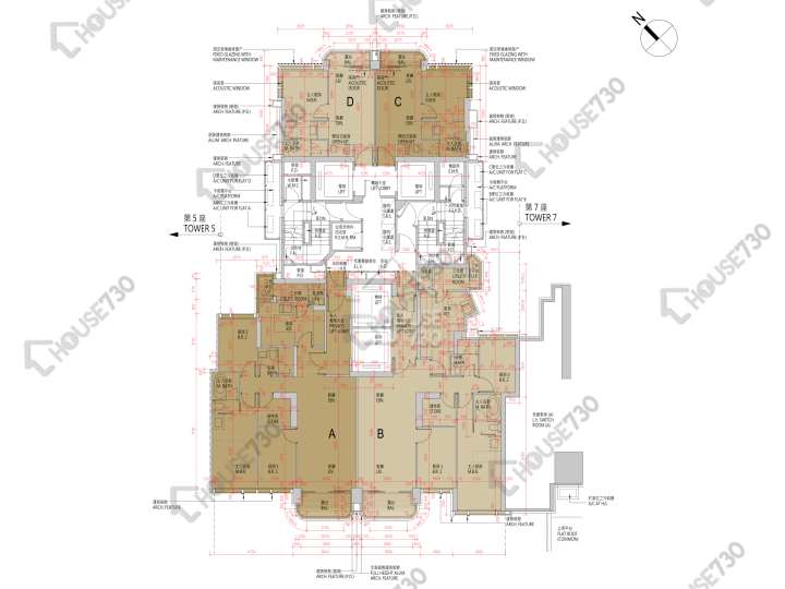 天瀧 平面圖 天瀧 6座 3樓 樓層平面圖 - House730