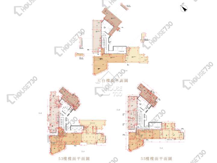 日出康城 平面圖 日出康城 10期 LP10 1座 (1A) 53樓 樓層平面圖 - House730