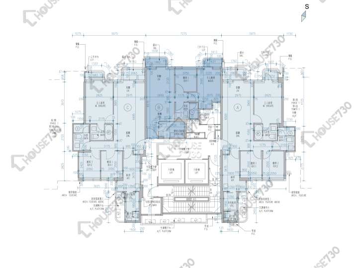 維港滙 平面圖 維港滙 1期 2座 18樓 樓層平面圖 - House730